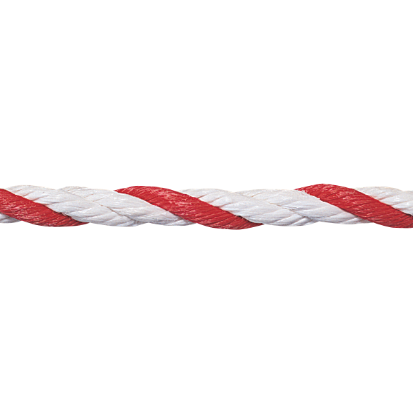 0.75 inch Floating Polypropylene Swimming Pool Rope - Red-White
